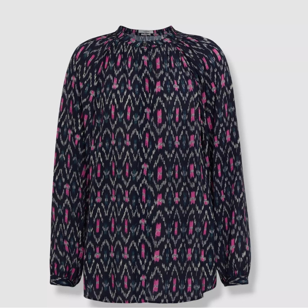 ✨ Isabel Marant Étoile Sheer Printed Blouse – Boho Chic, Size 38